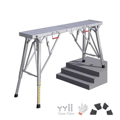 HIYOUGO Work Platform, Folding Portable Scaffolding, Work Scaffolding