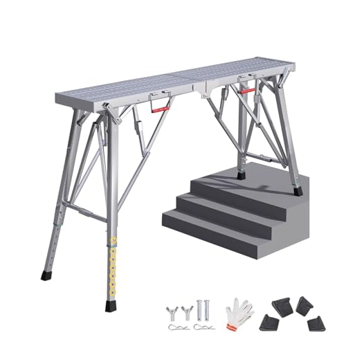 HIYOUGO Work Platform, Folding Portable Scaffolding, Work Scaffolding