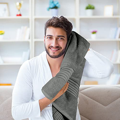 Utopia Towels Luxurious Bath Towels Set, 27x54 in, 4 Pack, Soft, Grey