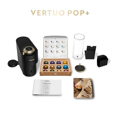 Nespresso Vertuo Pop+ Deluxe Pod Coffee & Espresso Machine Black & Gold