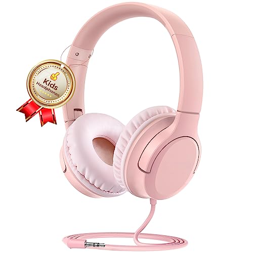 Kids Headphones, 3.5mm Jack Foldable Over-Ear Lightweight Wired Headset