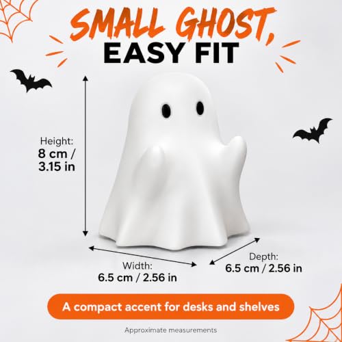 Cute Halloween Ghost Statue Funny Figurine Decorations- Spooky Resin Statue