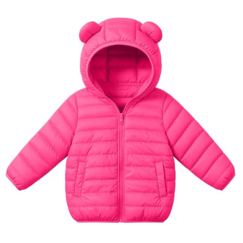 Girls Lightweight Quilted Jackets Hooded Puffer Jacket for Kids Down Coat