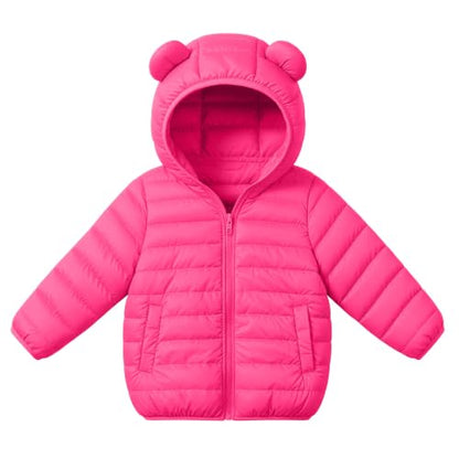 Girls Lightweight Quilted Jackets Hooded Puffer Jacket for Kids Down Coat