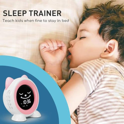I·CODE Time to Wake Kids Alarm Clock, Toddler Sleep Training Clock | Night Light & Nap Timer, Gift for 2-10 Years Old Children Boys Girls