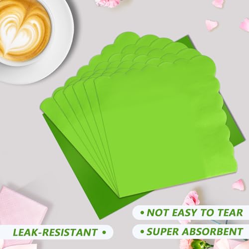120pcs Lime Green party plates cups and napkins for 40 Guests