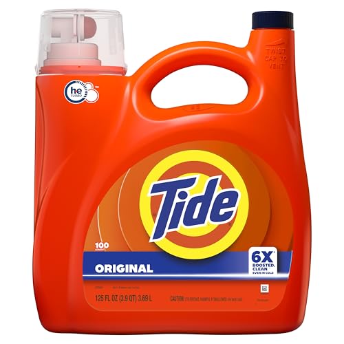 Tide Laundry Detergent Liquid, Original Scent, Works on 100% of Common Stains, Laundry Soap, Liquid Laundry Detergent, 100 Loads, 3.9 L (Pack of 2)