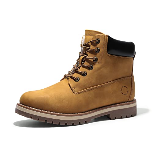 Bruno Marc Men's Winter Boots Snow Boots,Yellow-Fur,8 | Warmth,Cushioning,Confident Traction,Comfort,Ankle Boots,Winter,Fall,Outdoor,Casuals