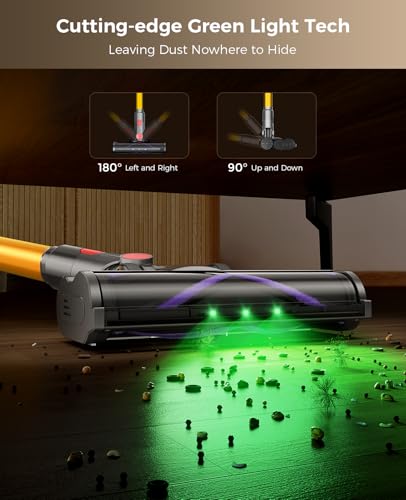 Cordless Vacuum Cleaner, 500W 45KPA 45Mins Stick Vacuum Cleaners for Home
