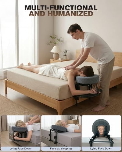 Massage Headrest for Bed, Massage Face Cradle for Bed Adjustable 18" Height