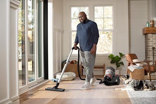 Hoover Multi-Surface Bagless Canister Vacuum, Corded & Lightweight, Grey
