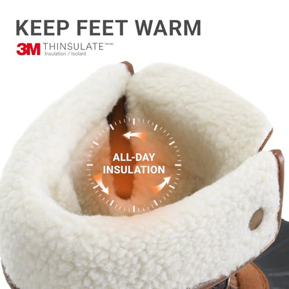 DREAM PAIRS Women's Waterproof Winter Snow Boots,Tan,6