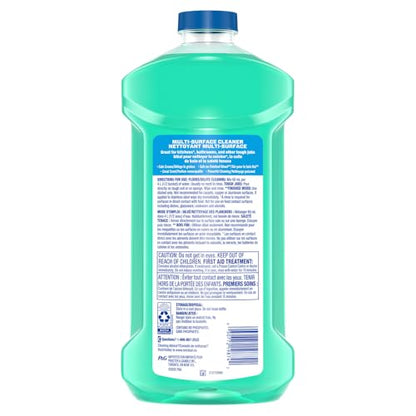 Mr Clean All Purpose Cleaner, Floor Cleaner for Mopping Home, Bathroom, & Kitchen, Cleaning Liquid for Mop & Bucket, Cleaning Supplies, Multi-Surface Dilutable, Meadows & Rain, 4.84L (pack of 4)