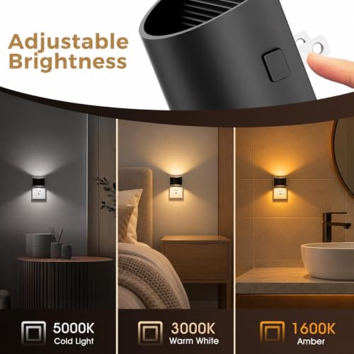 L LOHAS Night Lights Plug into Wall, Dimmable Plug in Night Light, 2Pack