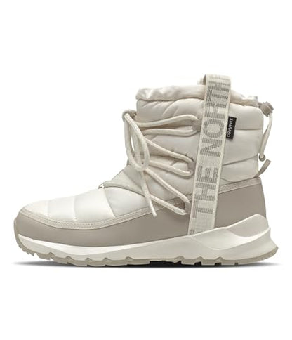 THE NORTH FACE Thermoball Lace Up Waterproof Boot, Gardenia Wht/Slvr Gy, 8