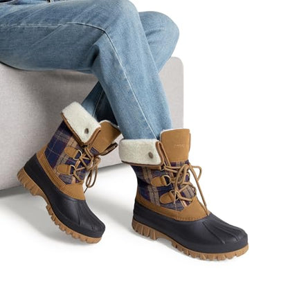 DREAM PAIRS Women's Waterproof Winter Snow Boots,Tan,6