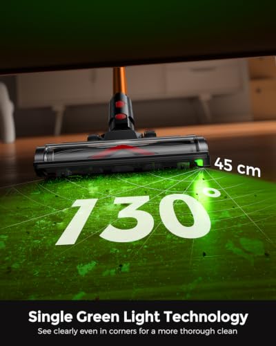 LPXC Cordless Vacuum Cleaner, 550W 50KPA 50Mins Vacuum Cleaners for Home | Powerful Suction, Self-Standing, Anti-Tangle Brush, Lightweight Cordless Stick Vacuum for Home, Hard Floors, Pet Hair, Carpet