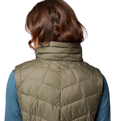 Columbia Womens Heavenly II Long Vest, Stone Green, Medium