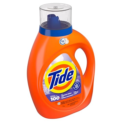 Tide Liquid Laundry Detergent, Iris Bouquet Scent, HE Compatible, Cold Water Clean Liquid Detergent, 1.86 Litres, 48 Loads