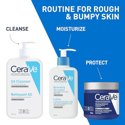 CeraVe Salicylic Acid Cleanser, Renewing Exfoliating Face Wash With Vitamin D for Normal Skin, Fragrance Free, Verified by CeraVe, 473ml