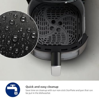 Philips 2000 Series Air Fryer with Window, 13 Ways to Cook, 6.6 QT, Black
