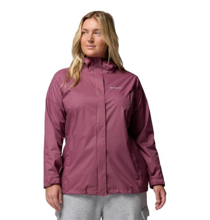Columbia Women's Arcadia II Waterproof Rain Jacket, Antique Mauve, Large