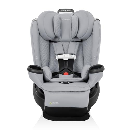 Evenflo Revolve360 Extend All-in-One Rotating Car Seat with Green & Gentle Fabric - Quartz