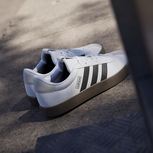 Adidas Men's VL Court 3.0, White/Core Black/Grey One, 8