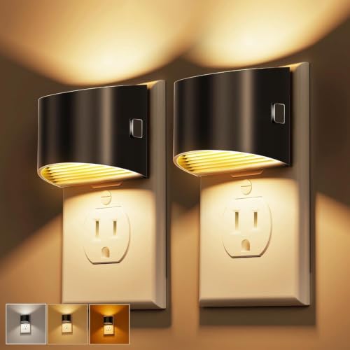 L LOHAS Night Lights Plug into Wall, Dimmable Plug in Night Light, 2Pack