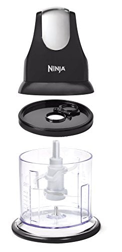 Ninja Express Chop Electric Food Chopper, 200-Watt, One-Touch Pulse, for Chopping, Mincing, and Pureeing – BPA-Free, Dishwasher Safe, with Storage Lid, 16oz, NJ100C (Canadian Version)