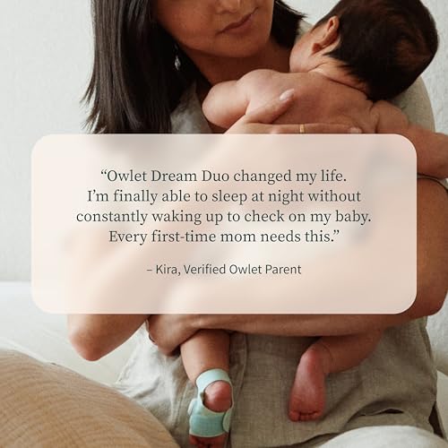 Owlet Dream Duo 3 Smart Baby Monitor System, Dream Sock + 2K HD Camera