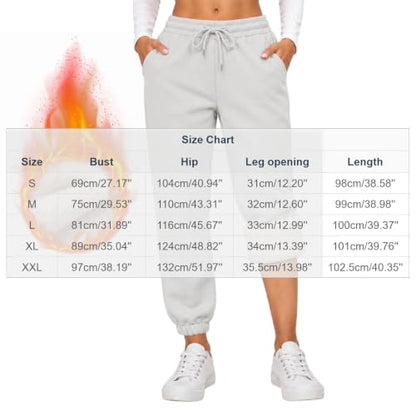 Pantalon Sport Femme, Women Warm Fleece Lined Joggers Sweatpants Wine
