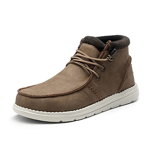 Bruno Marc Men's Slip On Winter Boots,Brown,9