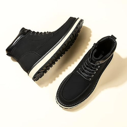 Bruno Marc Men's Winter Snow Boots Fashion Casual Comfort Warm Boots,SBCH2302M-1,Black,Size 10 M US