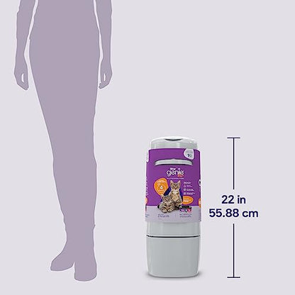 Litter Genie XL+ Pail with 24 ft Jumbo Refill, Ideal for Multi-Cat Homes | Large odour-locking pail, holds up to 21 days of cat litter, and includes a Jumbo Refill lasting up to 4 months for 1 cat.
