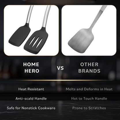 Home Hero 2 Pcs Heat Resistant Silicone Kitchen Utensil Set