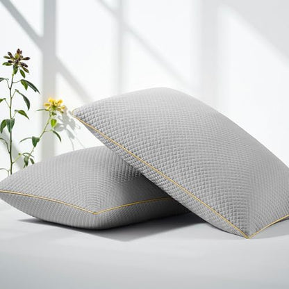 Moonrite Cooling Queen Pillows 2 Pack,Shredded Memory Foam Pillow 50x75cm