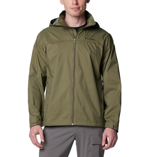 Columbia Mens Glennaker Lake II Rain Jacket, Stone Green, Large Tall