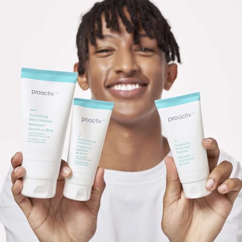 Proactiv+ 3 Step Advanced Skincare Acne Treatment – Salicylic Acid Face Wash, Benzoyl Peroxide Pore Minimizing Treatment, and Salicylic Acid Hydrating Moisturizer - 30 Day Complete Acne Skin Care Kit