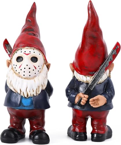 Garden Gnome Statue Decoration Garden Decor Horror Gnomes Boo Basket