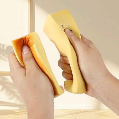 Sinbana Squeeze Butter Toy, PU Funny Slow Rising Butter Stick & Cheese Squeeze Toy for Office School Home Anxiety Relieving and Decompression Imitation Gifts
