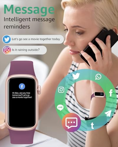BUTFORFIT Fitness Tracker,Smart Watch with 1.47" Touch Display,137+Sport Modes Fitness Watch with Heart Rate Sleep Monitor, Step Counter,IP68 Waterproof Activity Trackers for Women Men(Deep Purple)