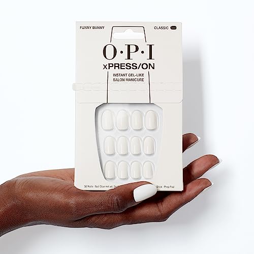 OPI xPRESS/ON Funny Bunny | Soft White Short Round Press On Nails