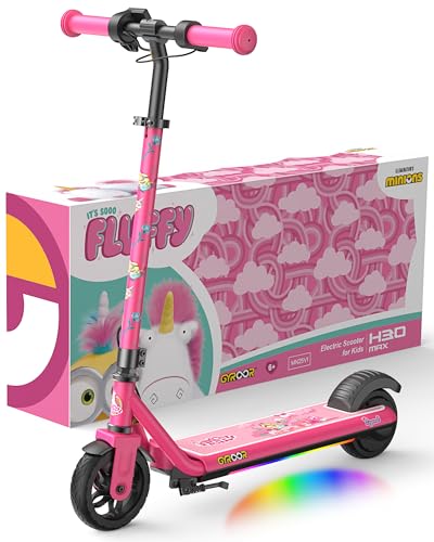 Gyroor Minions H30 Max Kids Electric Scooter 150W Deep Pink