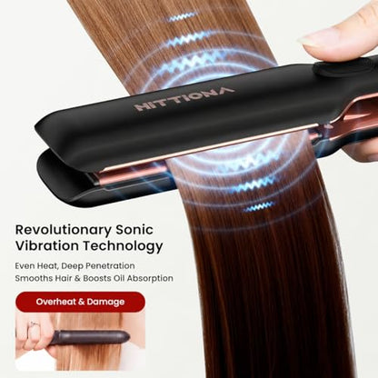 HITTIONA Infrared Flat Iron Hair Straightener 1.75" Ceramic Hair Iron