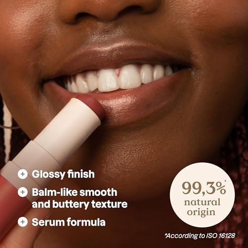 ATTITUDE Oceanly Sheer Lip Gloss Stick, Made in Canada, EWG Verified, Titanium Dioxide-Free, Vegan Makeup & Beauty, Plastic-Free, Happy Berry, 3.4 grams