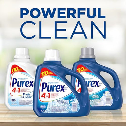 Purex Coldwater Liquid Laundry Detergent, 4.43 Liters, 110 Loads