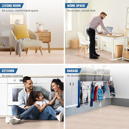 Yes4All EVA Interlocking Foam Floor Tiles, 1.02 m², Light Walnut Wood
