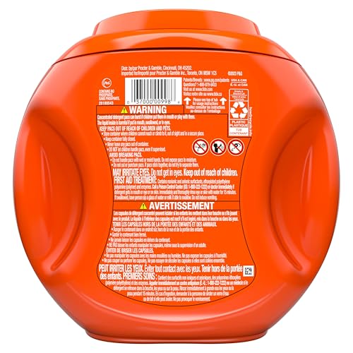 Tide PODS laundry detergent pacs, 3-in-1 Stain Remover, Odor Fighter, Color ProteCountor, 42 Count, HE compatible, Clean Breeze Scent
