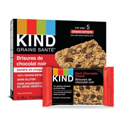 KIND Healthy Grains Bars, Dark Chocolate Chunk, Gluten Free, 40 Count